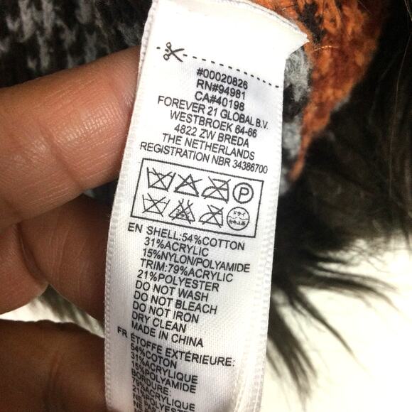 Forever 21 Boutique Women's Penny Lane Faux Fur Knit Sleeveless Open Vest Size L - Picture 8 of 10